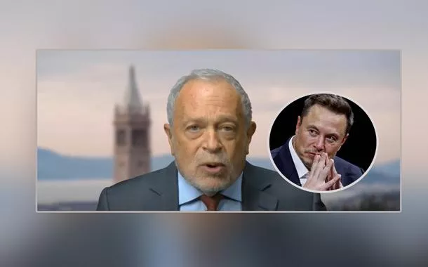 Robert Reich (à esq.) e Elon Musk