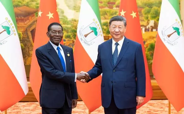 (FOCAC) Ampliação: Xi reúne-se com presidente da Guiné Equatorial