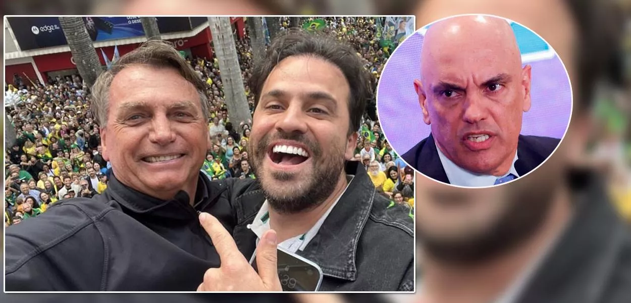 Montagem (da esq. para a dir.): Jair Bolsonaro, Pablo Marçal e Alexandre de Moraes