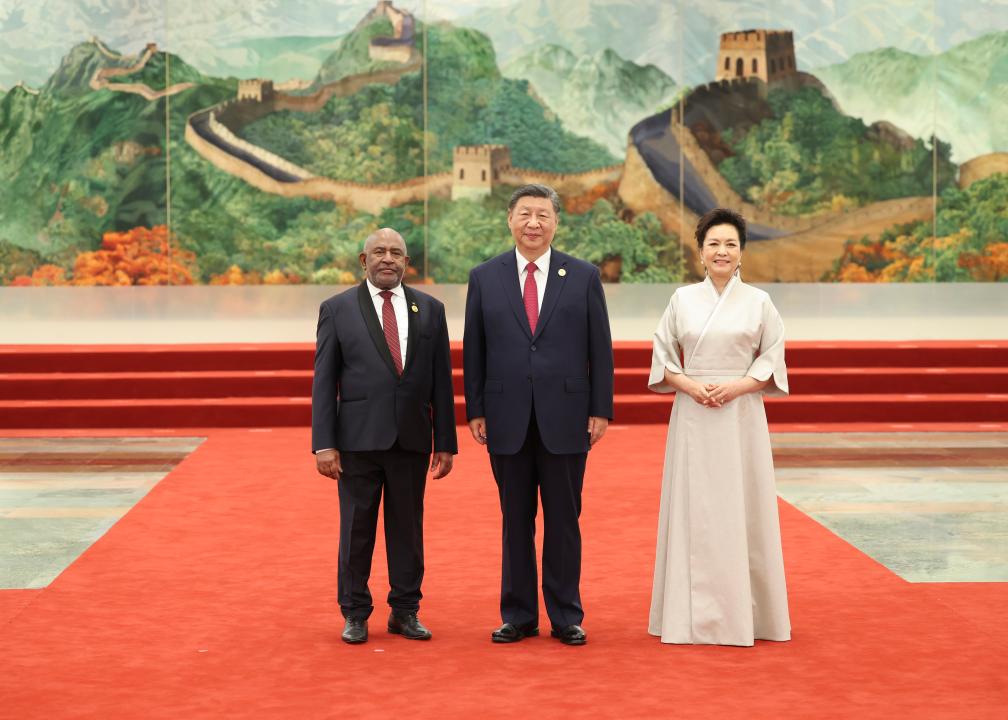 Xi Jinping e sua esposa, Peng Liyuan, realizaram um banquete para líderes africanos