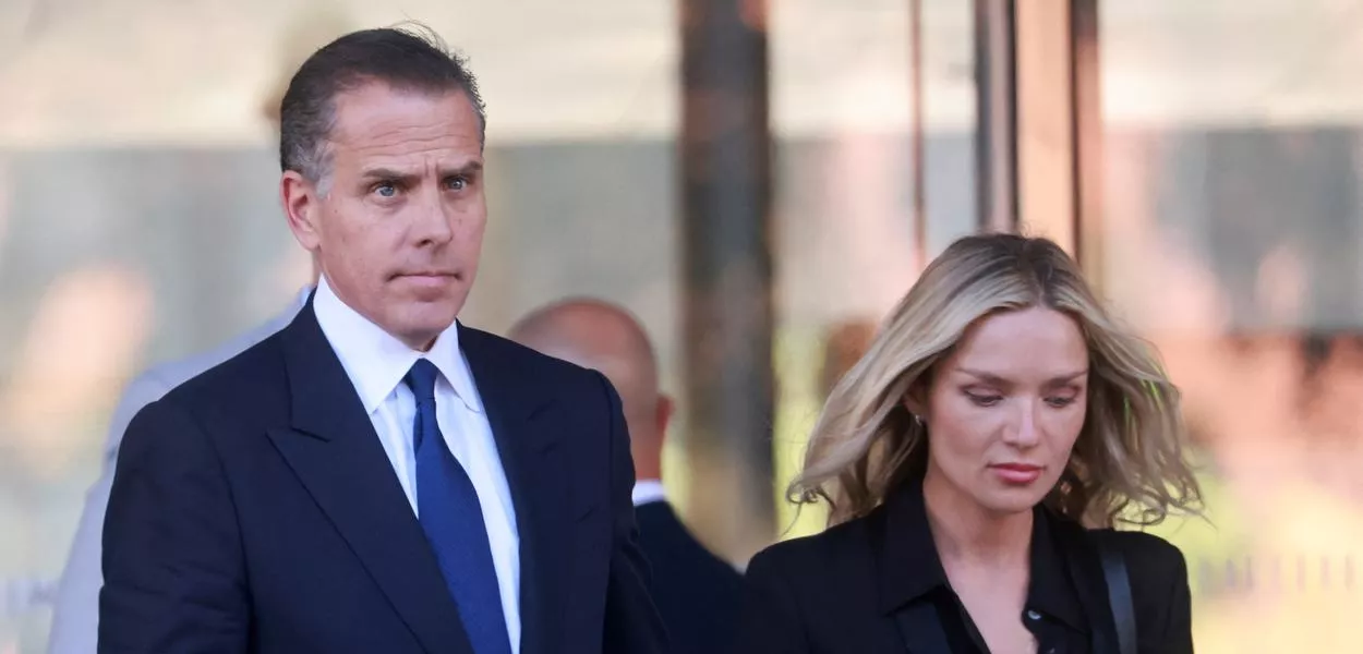 Hunter Biden e sua esposa deixam tribunal em Los Angeles