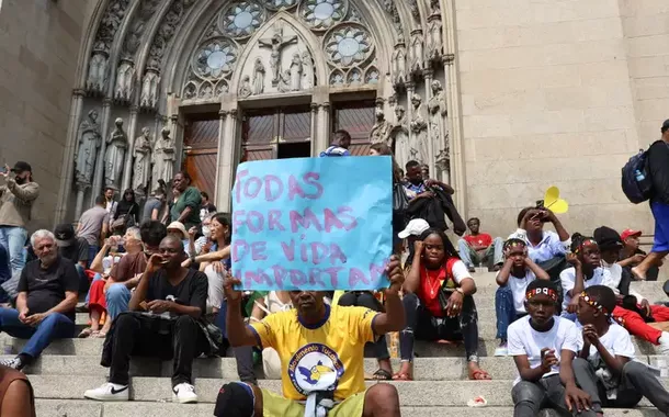 Trigésima edição do Grito dos Excluídos, na Praça da Sé, em São Paulo 