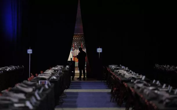 Centroroleta sorteio númerosmídia antes do debate entre os candidatos presidenciais dos EUA na Filadélfia, Pensilvânia
09/09/2024