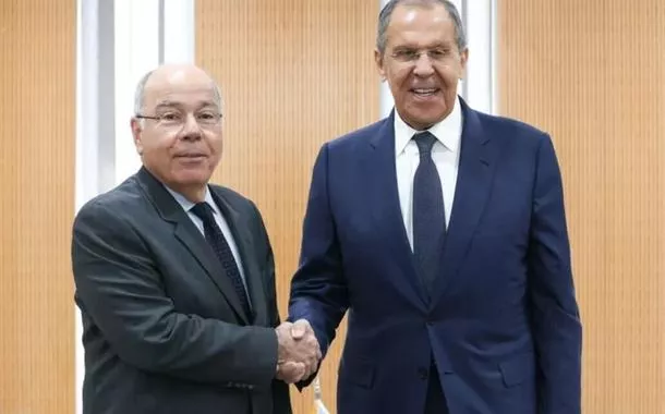 O chanceler brasileiro, Mauro Vieira, se reúne com o ministro das Relações Exteriores da Rússia, Serguei Lavrov, durante encontro na Arábia Saudita,betboo 8319betboo 831setembrobetboo 8312024