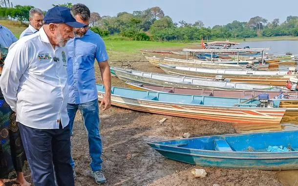 Presidente da República, Luiz Inácio Lula da Silva, durante visita a comunidadebetano siteManaquiri