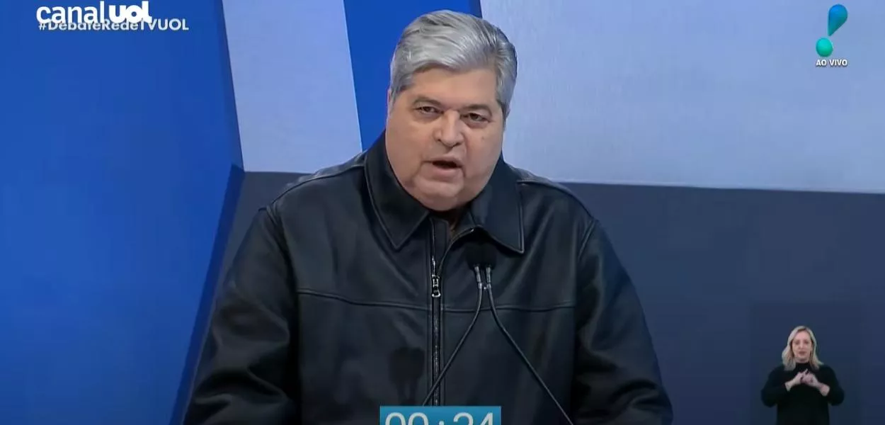 José Luiz Datena no debate RedeTV/UOL