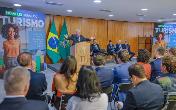 18.09.2024 - Presidente Lula na cerimônia de sanção do Projeto de Lei nº 1829/2019, que atualiza e moderniza a Lei Geral do Turismo