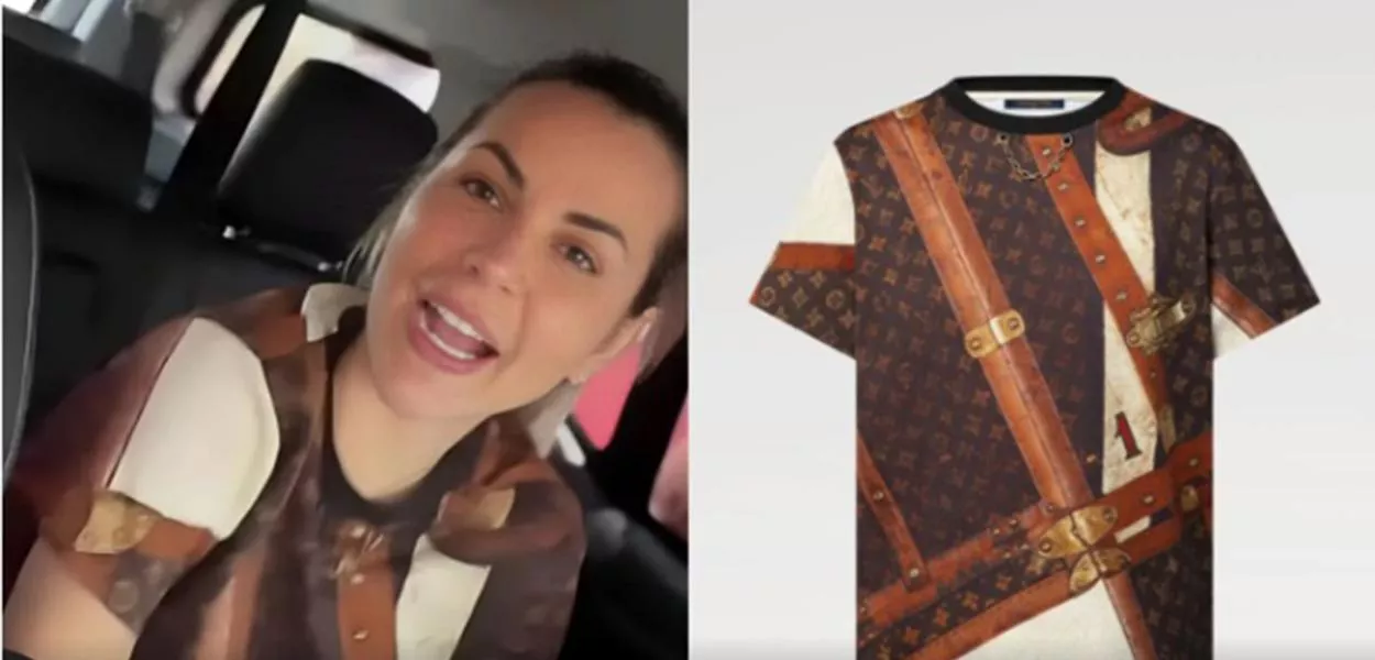 Deolane Bezerra com sua camisa avaliada em torno de R$ 9 mil