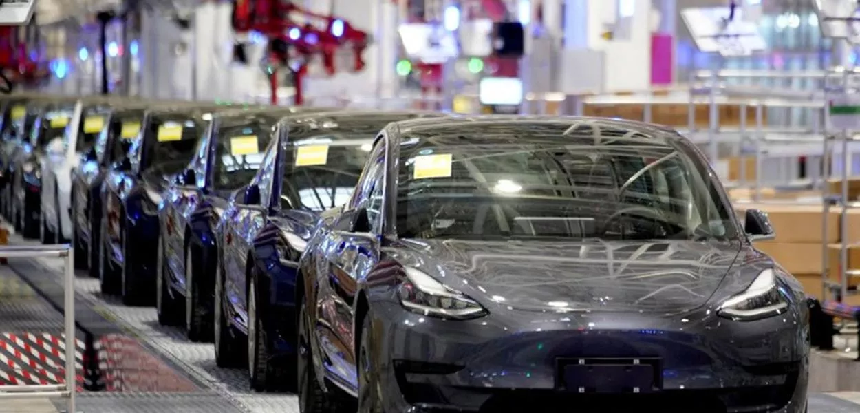 Carros da Tesla fabricados na China
