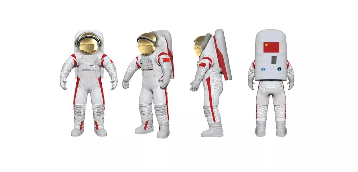 China revela seu primeiro traje espacial para pouso na Lua