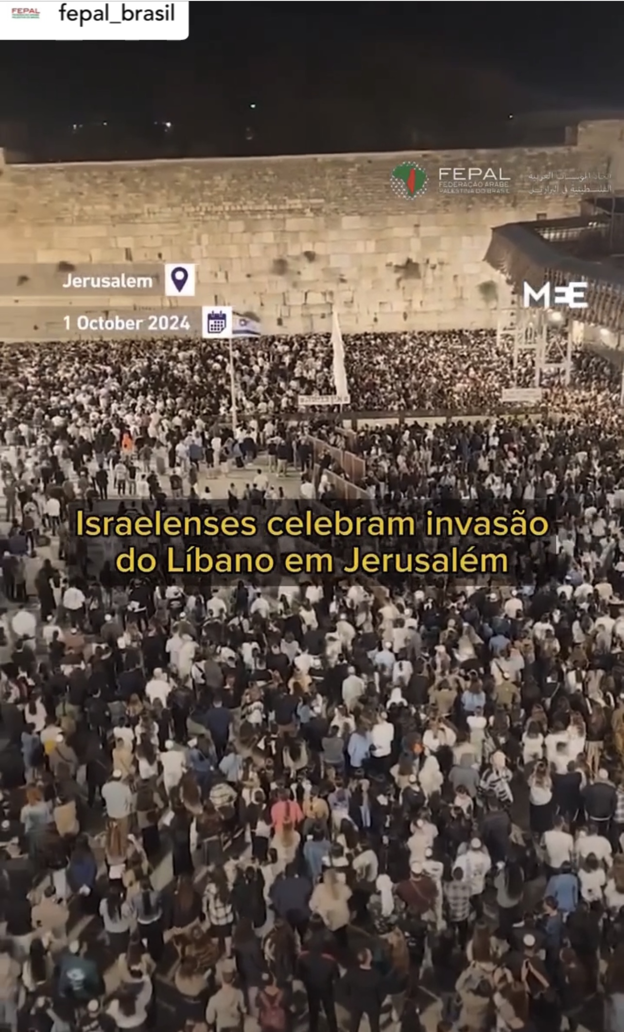 Israelenses celebram invasão do Líbano em Jerusalém