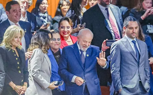 Lula e sua comitiva no México