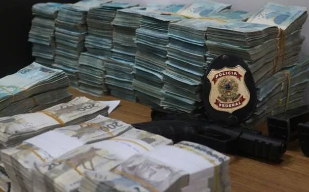 Dinheiro apreendido pela Polícia Federal