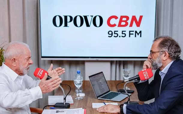 Presidente da República, Luiz Inácio Lula da Silva, durante entrevista à Rádio O Povo/CBN de Fortaleza. Fortaleza