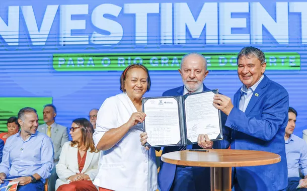 Presidente Luiz Inácio Lula da Silva durante a cerimônia de anúncio de investimentos do Governo Federal no Rio Grande do Norte, no Auditório da Escola de Governo do Rio Grande do Norte, em Natal - RN.