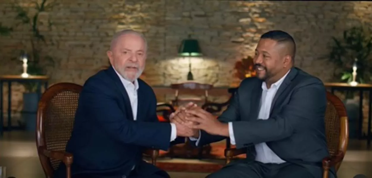 Lula (à esq.) e Vinicius Castello