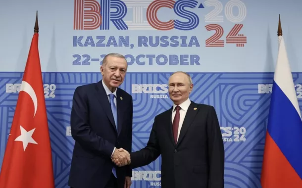 Erdogan e Putin em Kazan, Rússia