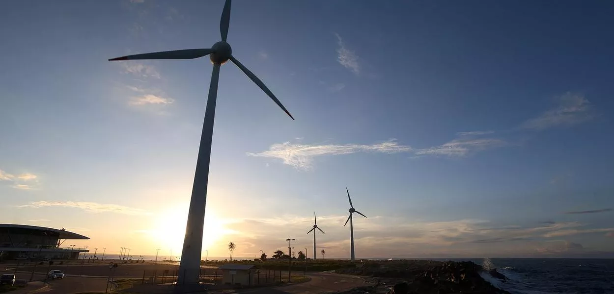 Turbina de geração eólica em Fortaleza
