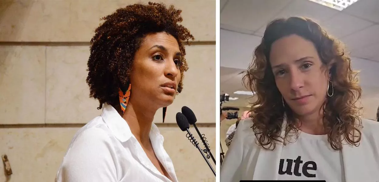Marielle Franco (à esq.) e Monica Benicio