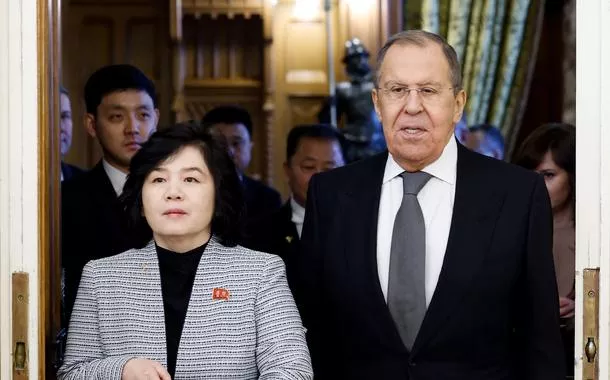 Sergei Lavrov e Choe Son Hui em Moscou
 16/1/2024  