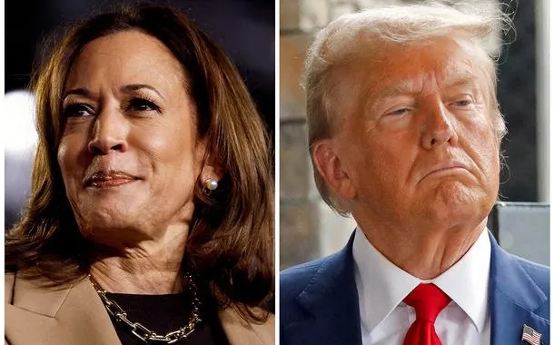 Democrata Kamala Harris e republicano Donald Trump, candidatos à Presidência dos EUA