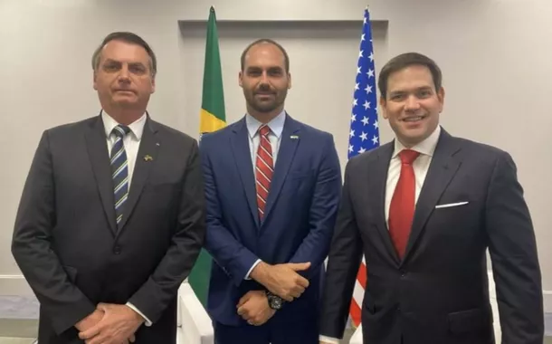 Jair Bolsonaro, Eduardo Bolsonaro e Marco Rubio