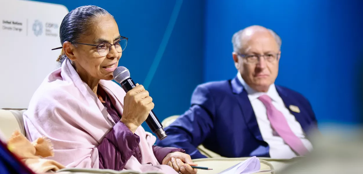 Marina Silva (ministra do Meio Ambiente) e Geraldo Alckmin, vice-presidente e titular do MDIC