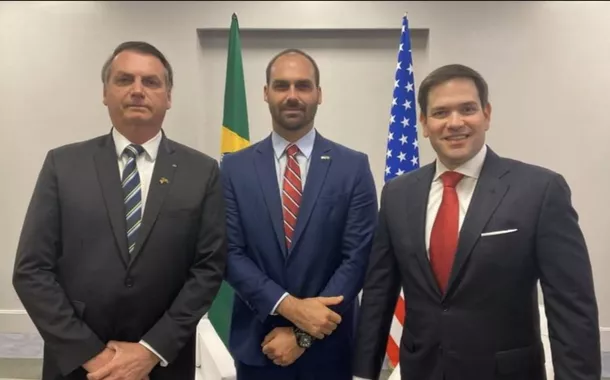 Jair Bolsonaro, Eduardo Bolsonaro e Marco Rubio