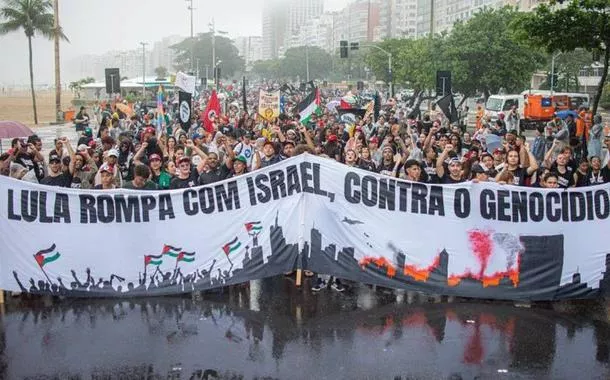 Protesto pede fim do genocídio em Gaza às vésperas da cúpula do G20