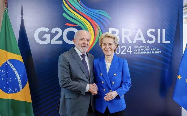 17.11.2024 - Presidente Luiz Inácio Lula da Silva durante reunião com a presidente da Comissão Europeia, Ursula von der Leyen, no Rio de Janeiro - RJ