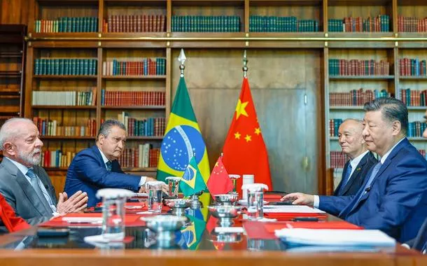 Reunião do presidente Lula com o  presidente da República Popular da China, Xi Jinping, no Palácio da Alvorada  Foto: Ricardo Stuckert / PR