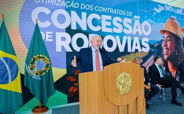 Presidente Lula durante Cerimônia de divulgação do Programa de Otimização de Contratos de Concessão de Rodovias
