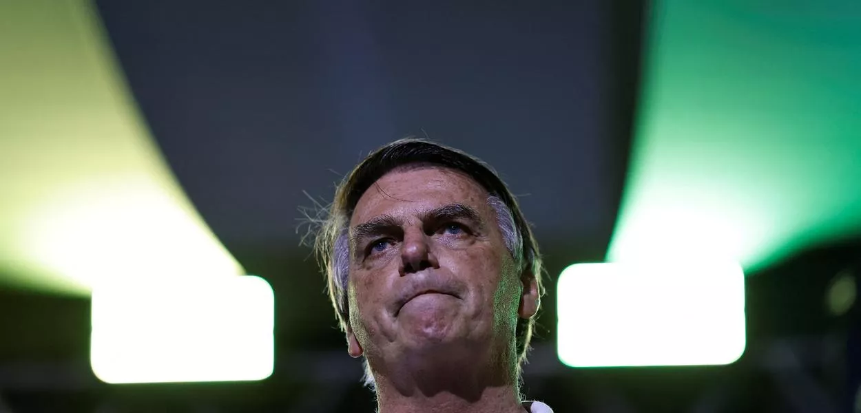 Jair Bolsonaro durante participação em evento em Goiânia, 04/04/2024