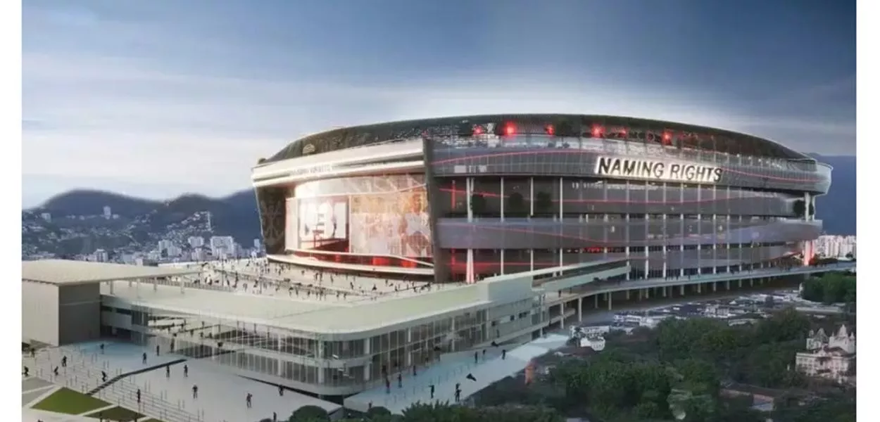 Representação do estádio do Flamengo