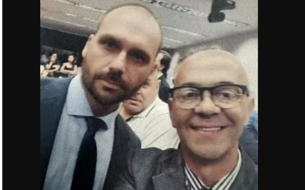 Eduardo Bolsonaro e Francisco Wanderley Luiz, o Tiu França