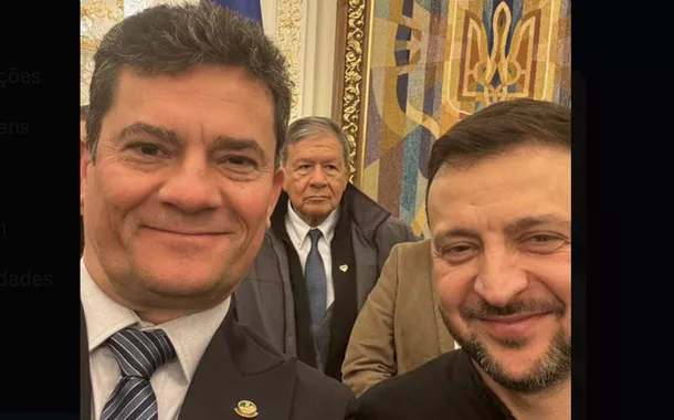 Sergio Moro e Volodymyr Zelensky na Ucrânia