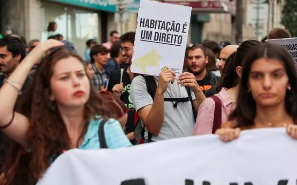 Protesto contra a crise de habitação em Lisboa, Portugal
