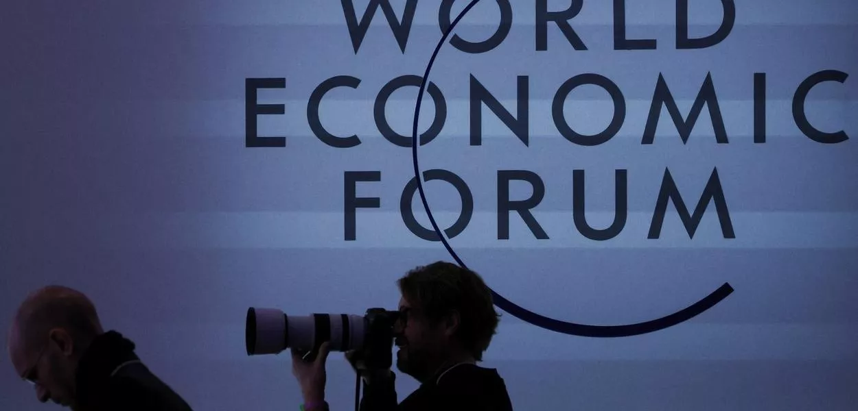Logo do Fórum Econômico Mundial, em Davos, na Suíça
19/01/2024
