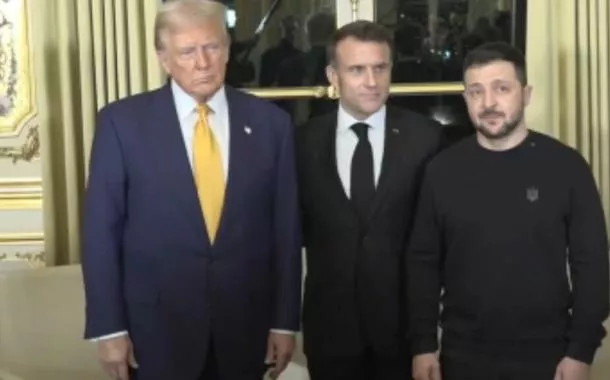 Convidados para a reabertura de Notre-Dame, Zelensky e Trump se reúnem com Macron em Paris