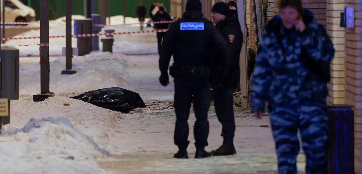 Cena da explosão em Moscou