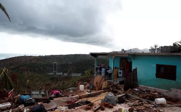 Danos após passagem do ciclone Chido em Mayotte
 