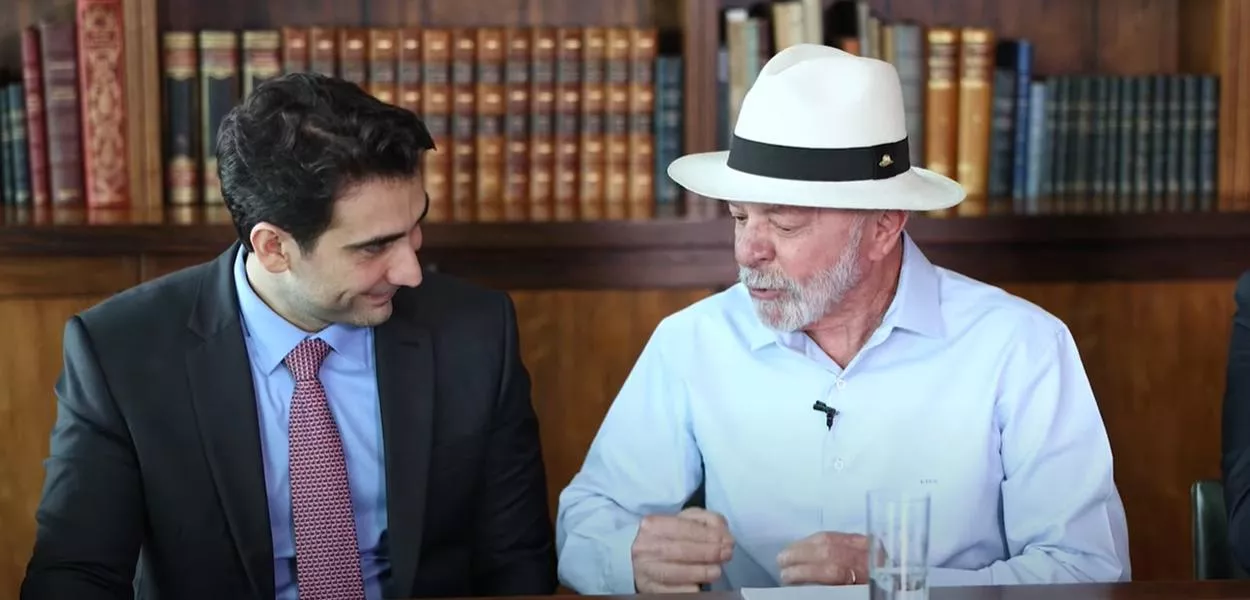 Gabriel Galípolo (à esq.) e Lula