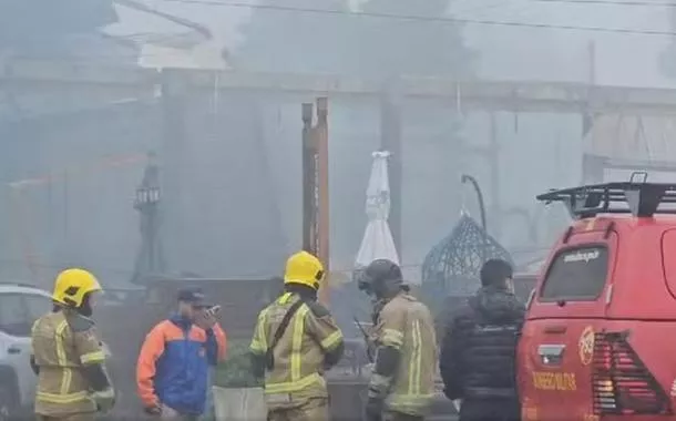 Local onde um avião caiu em Gramado (RS)