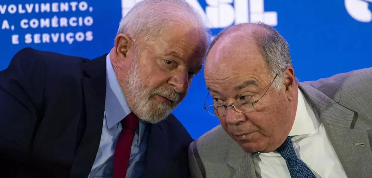 Lula, à esq. (presidente da República), e Mauro Vieira (chanceler brasileiro)