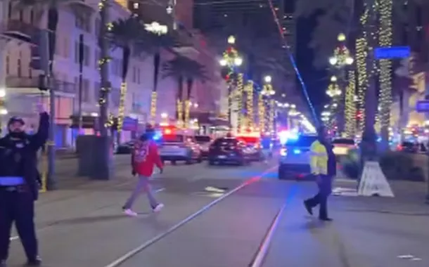 Momentos após incidente na Bourbon Street