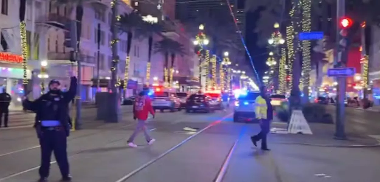 Momentos após incidente na Bourbon Street