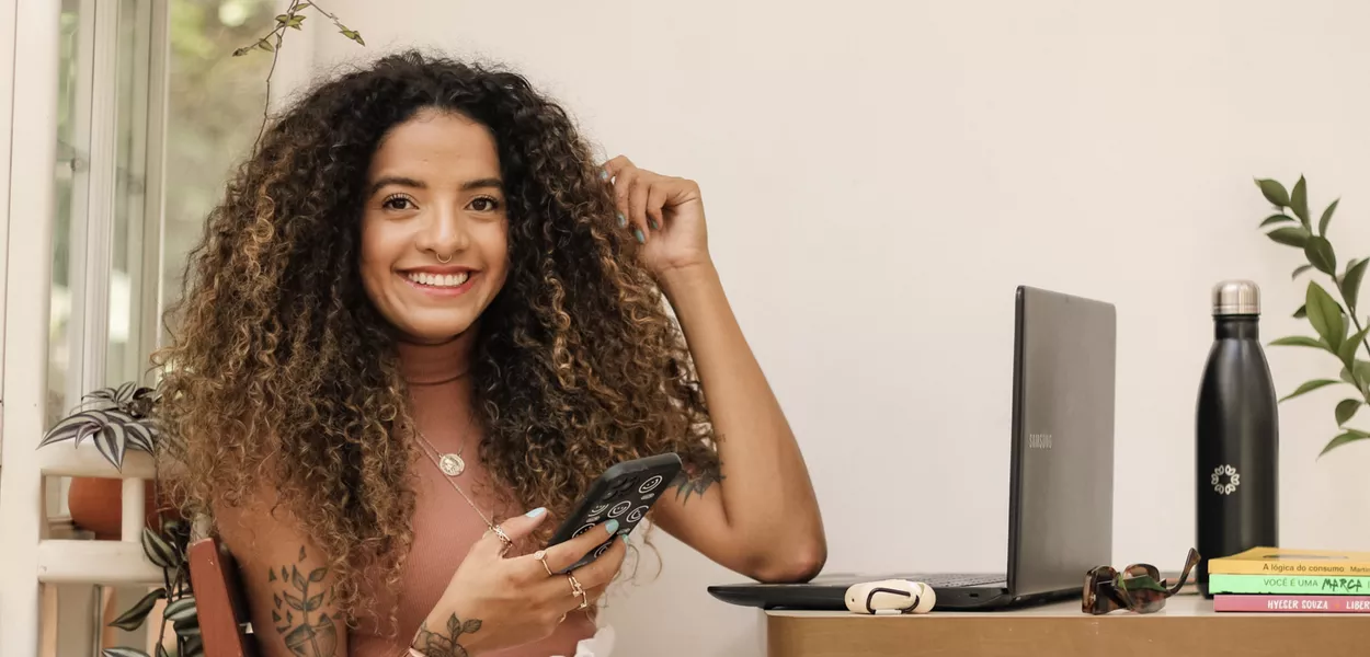 Michelle Macedo, nômade digital em Brasília