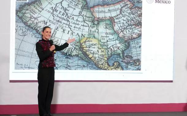 Claudia Sheinbaum rebate ameaças de Trump com mapa histórico do "Grande México" (vídeo)