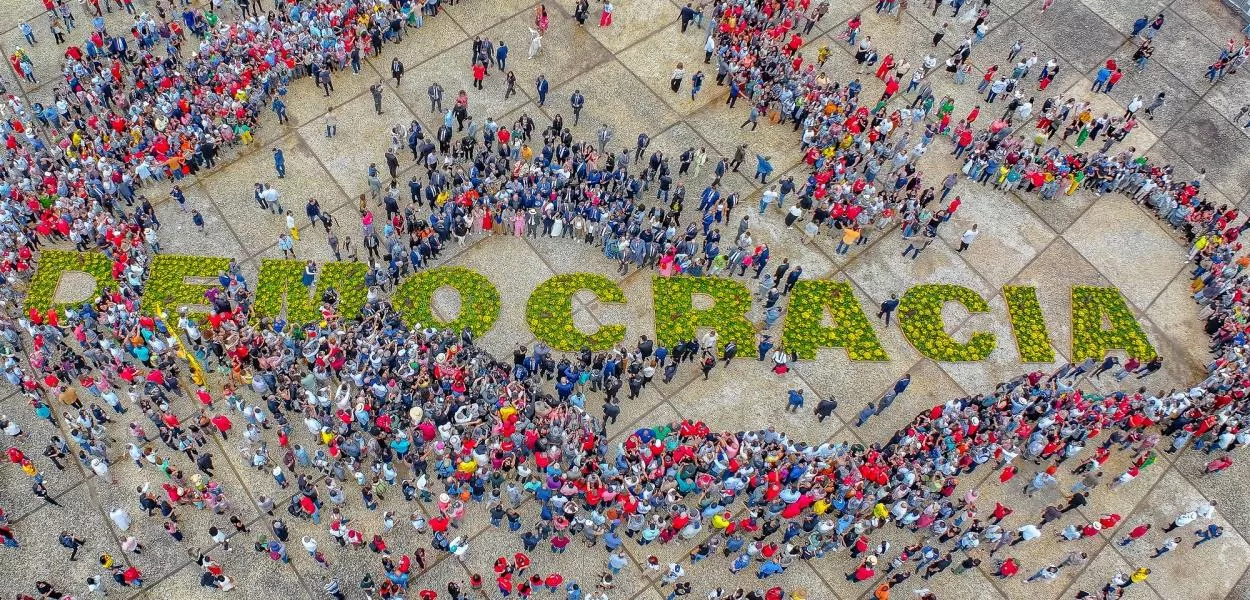 Cerimônia em defesa da Democracia, no Palácio do Planalto, no dia 08/01/2025