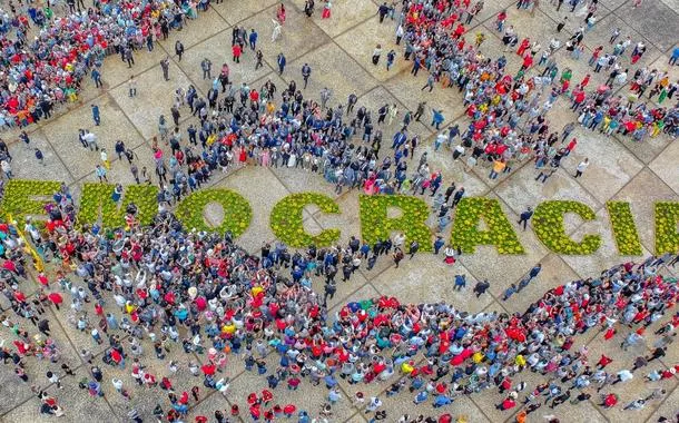 Cerimônia em defesa da Democracia, no Palácio do Planalto, no dia 08/01/2025